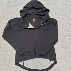 Nike Jacket Womens Small Black Zonal Aeroshield Full Zip Hooded Windbreaker